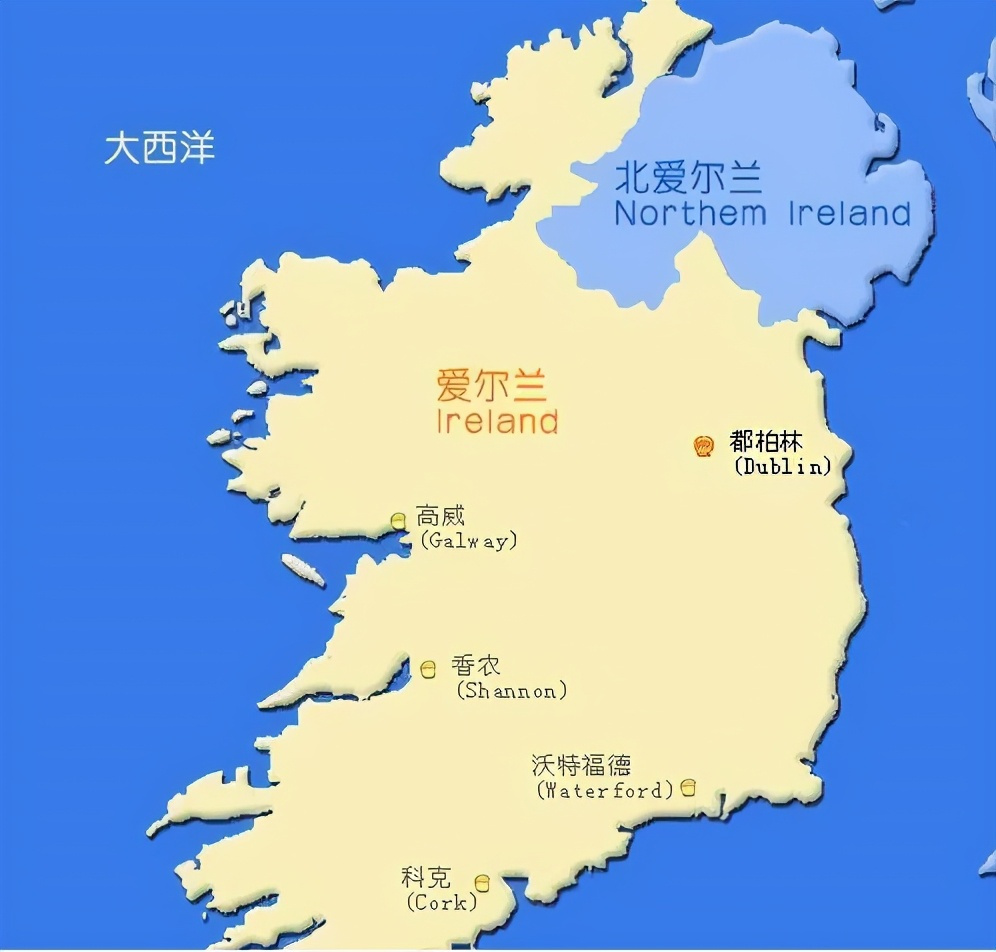 爱尔兰是哪个国家的地图 爱尔兰是英国的吗