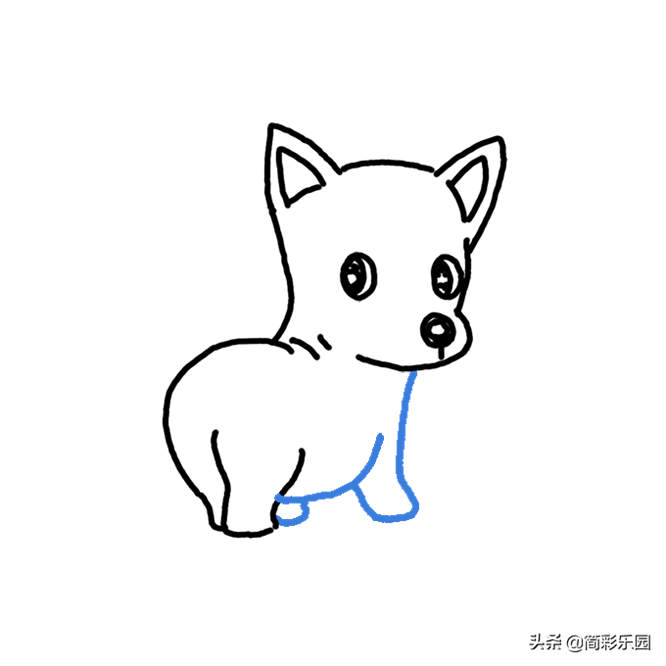 小狗简笔画图片带颜色 狗的简笔画怎么画